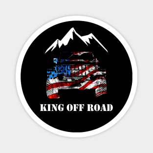 King off road jeep drive to mountain Magnet